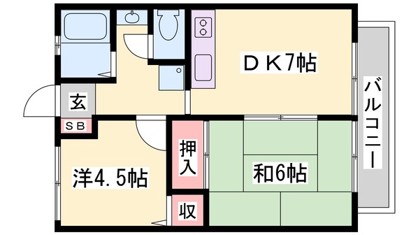 播磨高岡駅 徒歩24分 1階の物件間取画像